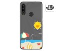 Funda Gel Transparente para Alcatel 1SE 2020 diseño Playa Dibujos