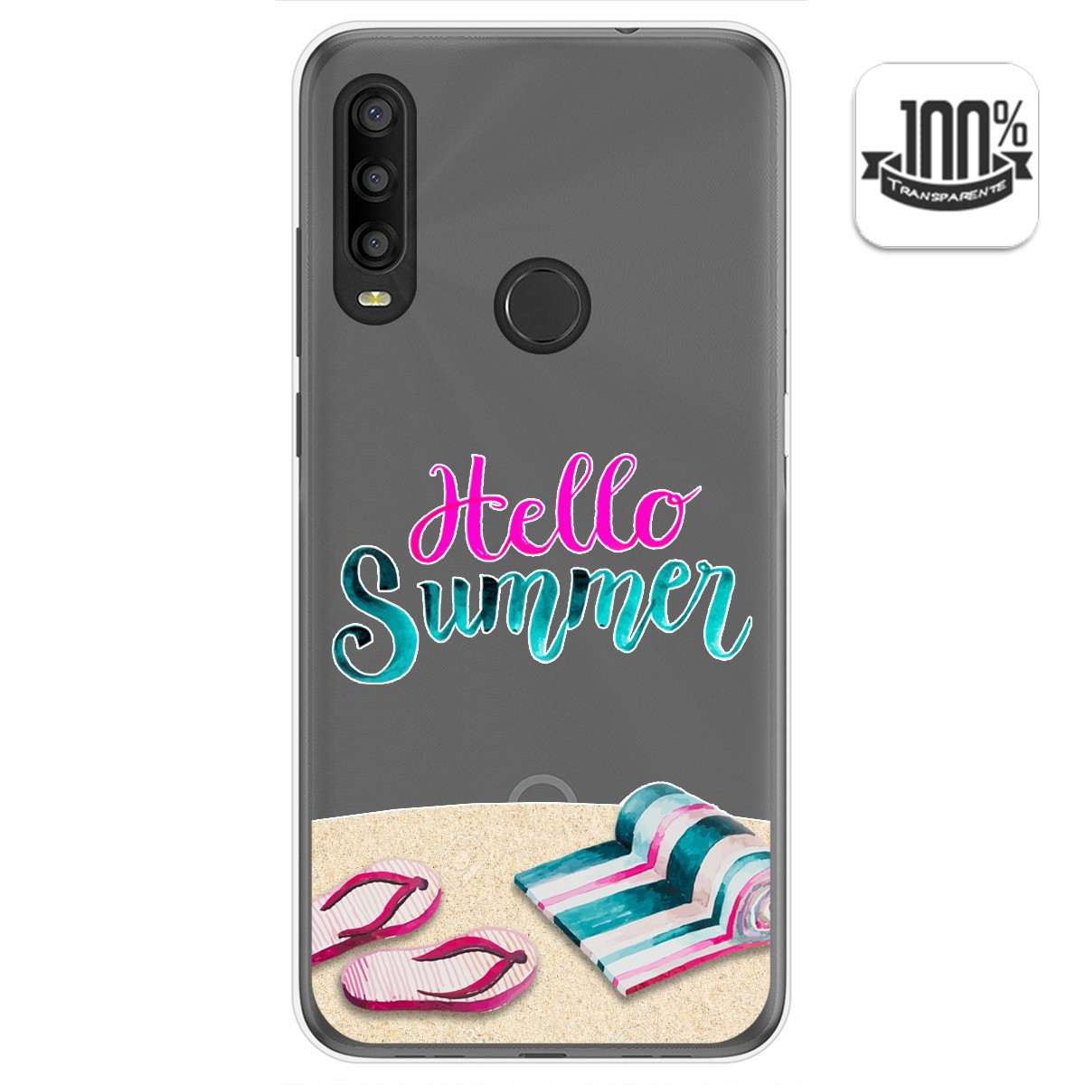 Funda Gel Transparente para Alcatel 1SE 2020 diseño Summer Dibujos