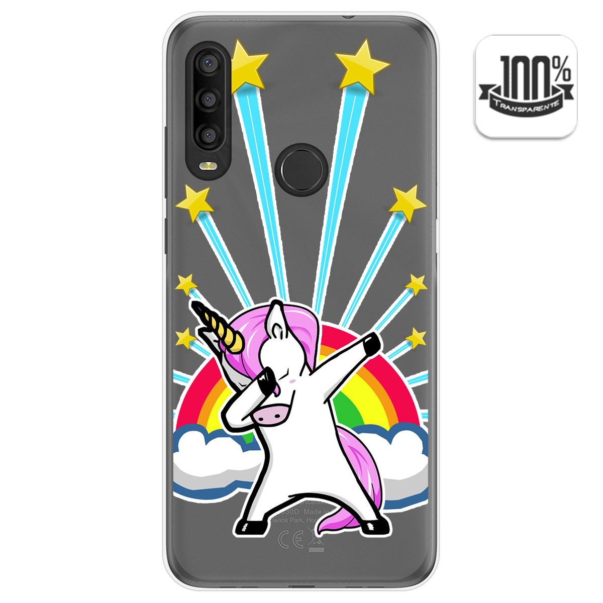 Funda Gel Transparente para Alcatel 1SE 2020 diseño Unicornio Dibujos