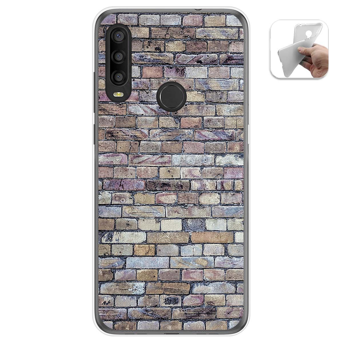 Funda Gel Tpu para Alcatel 1SE 2020 diseño Ladrillo 02 Dibujos