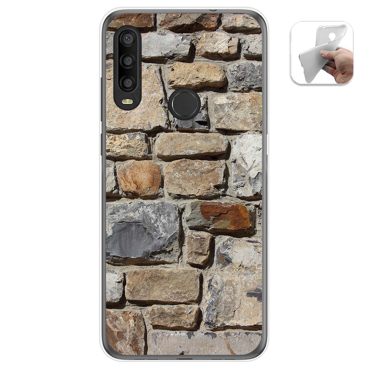 Funda Gel Tpu para Alcatel 1SE 2020 diseño Ladrillo 03 Dibujos
