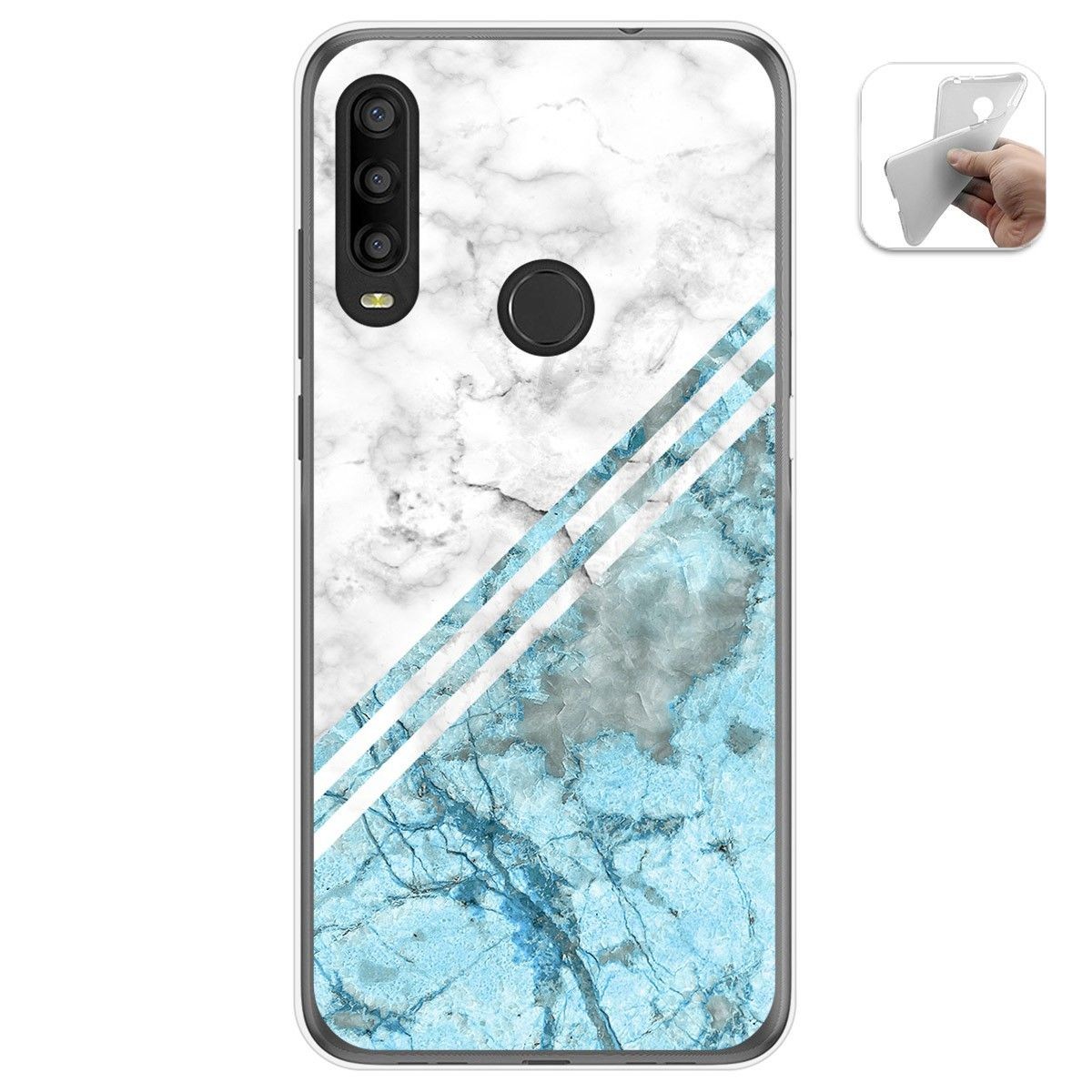 Funda Gel Tpu para Alcatel 1SE 2020 diseño Mármol 02 Dibujos