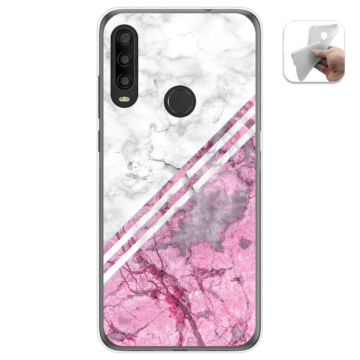Funda Gel Tpu para Alcatel 1SE 2020 diseño Mármol 03 Dibujos