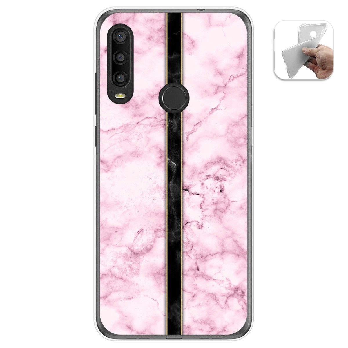 Funda Gel Tpu para Alcatel 1SE 2020 diseño Mármol 04 Dibujos