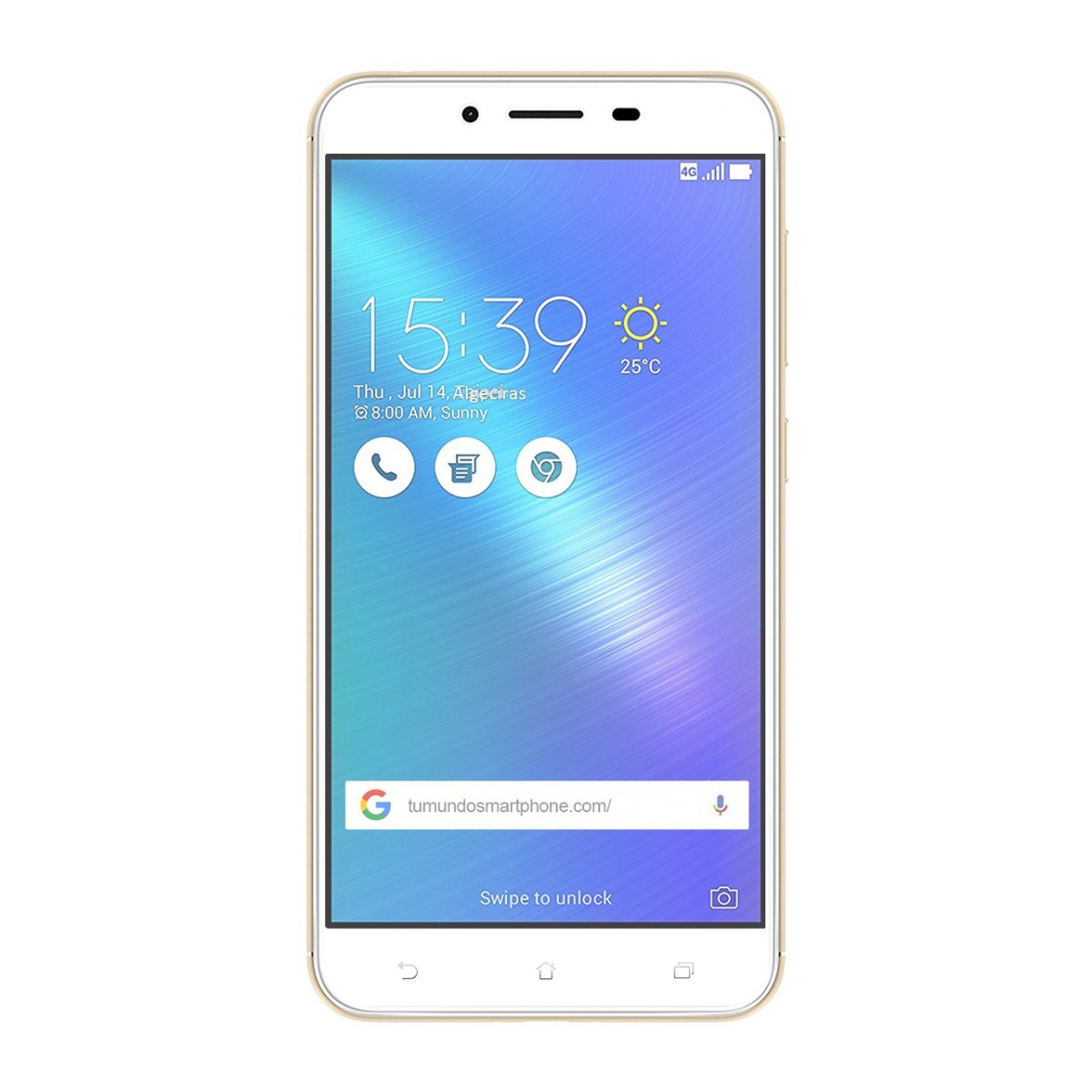 Protector Cristal Templado Frontal Completo Blanco para Asus Zenfone 3 Max 5.5" Zc553Kl Vidrio