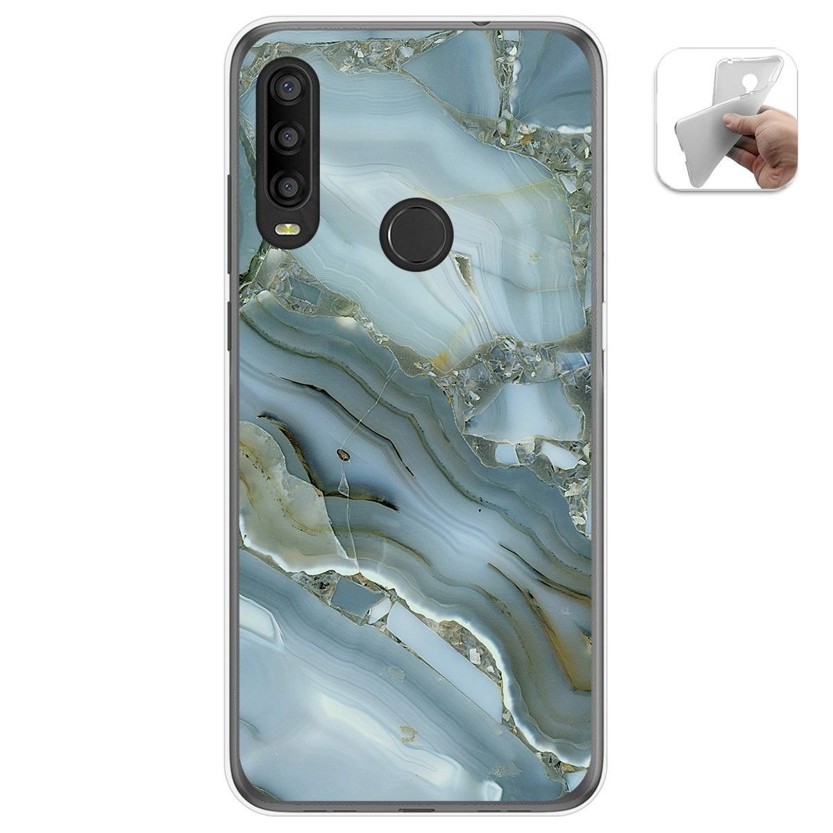 Funda Gel Tpu para Alcatel 1SE 2020 diseño Mármol 09 Dibujos