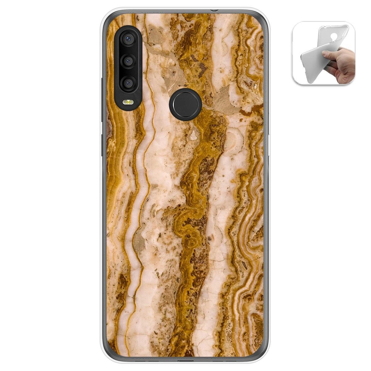 Funda Gel Tpu para Alcatel 1SE 2020 diseño Mármol 10 Dibujos