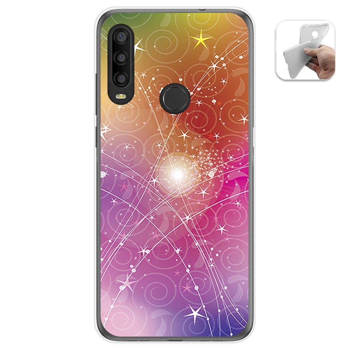 Funda Gel Tpu para Alcatel 1SE 2020 diseño Abstracto Dibujos
