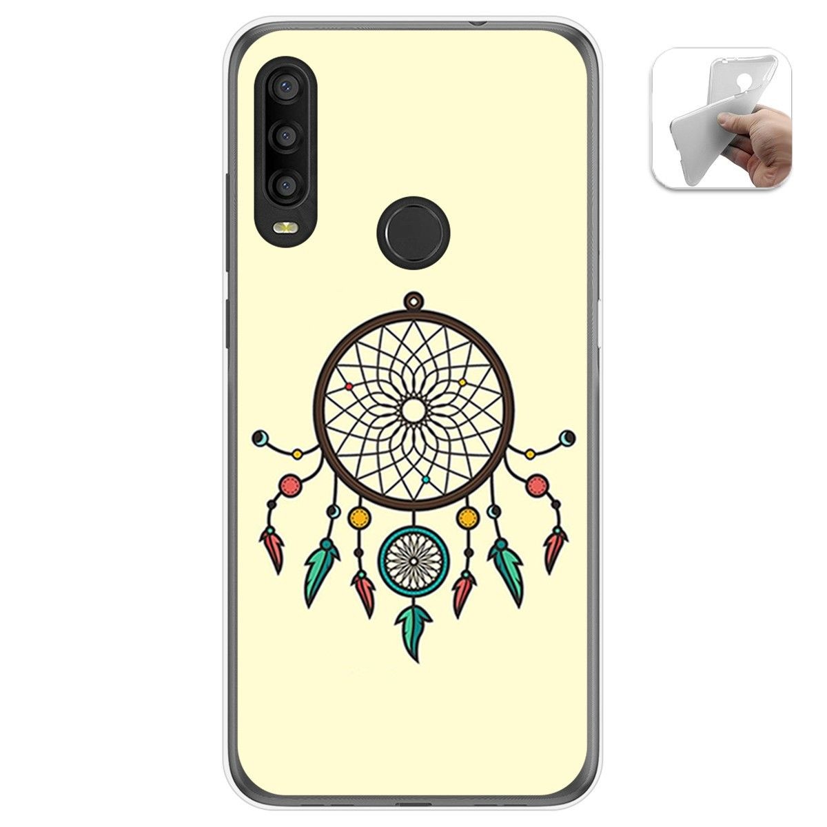 Funda Gel Tpu para Alcatel 1SE 2020 diseño Atrapasueños Dibujos