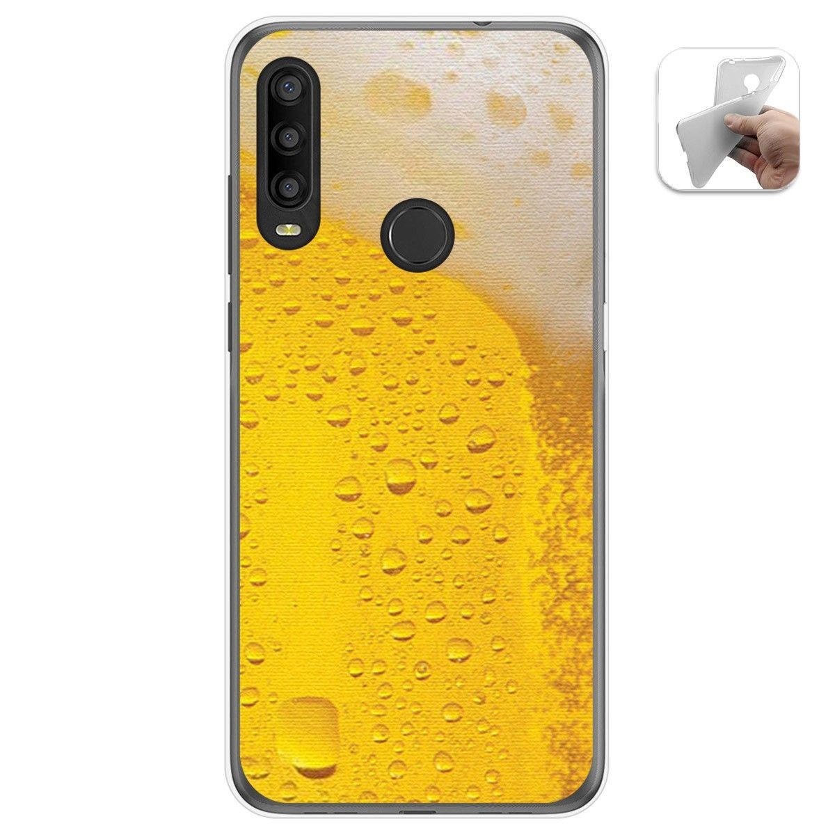 Funda Gel Tpu para Alcatel 1SE 2020 diseño Cerveza Dibujos