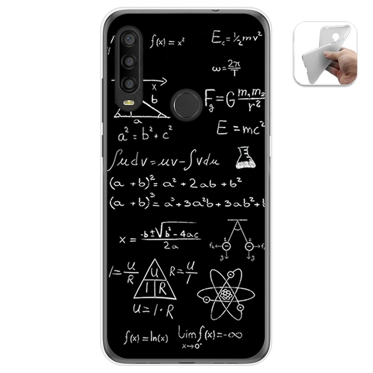 Funda Gel Tpu para Alcatel 1SE 2020 diseño Formulas Dibujos