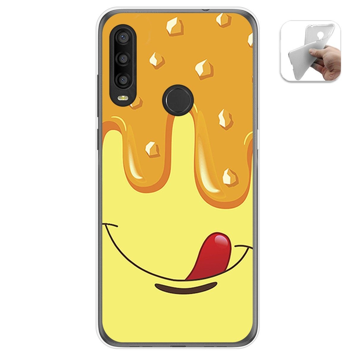 Funda Gel Tpu para Alcatel 1SE 2020 diseño Helado Vainilla Dibujos