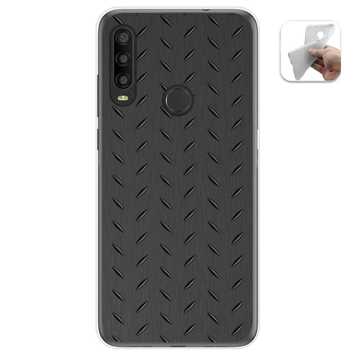 Funda Gel Tpu para Alcatel 1SE 2020 diseño Metal Dibujos