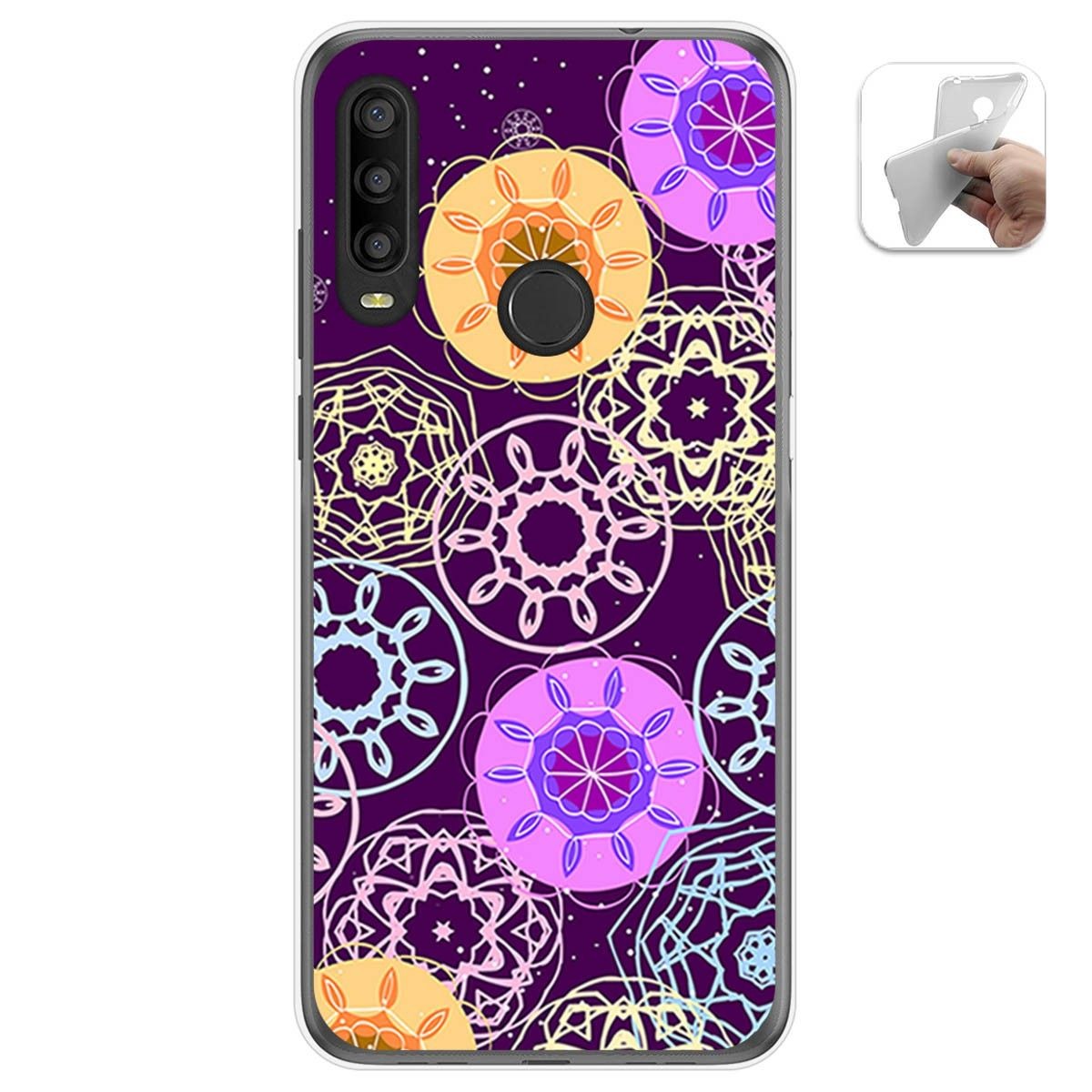 Funda Gel Tpu para Alcatel 1SE 2020 diseño Radial Dibujos