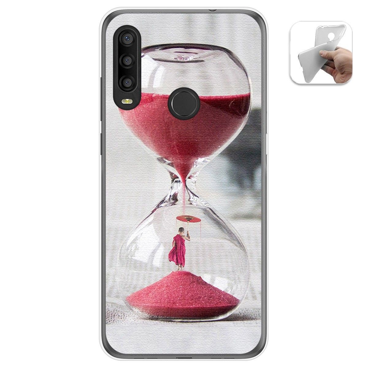 Funda Gel Tpu para Alcatel 1SE 2020 diseño Reloj Dibujos