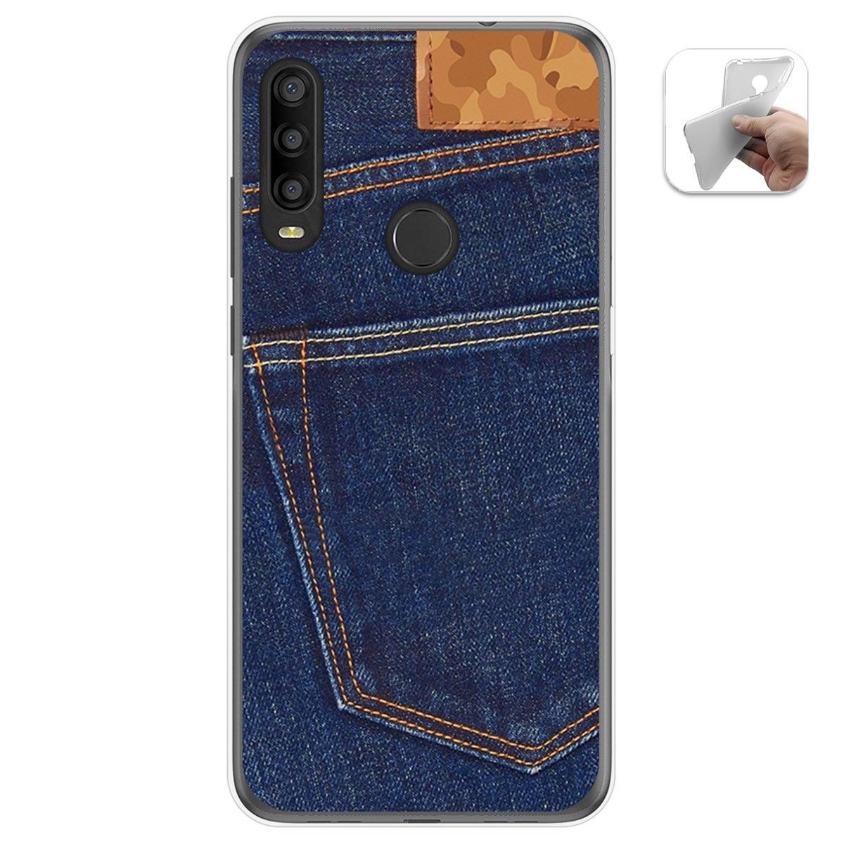 Funda Gel Tpu para Alcatel 1SE 2020 diseño Vaquero Dibujos