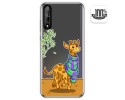 Funda Gel Transparente para Huawei P Smart S / Y8p diseño Jirafa Dibujos