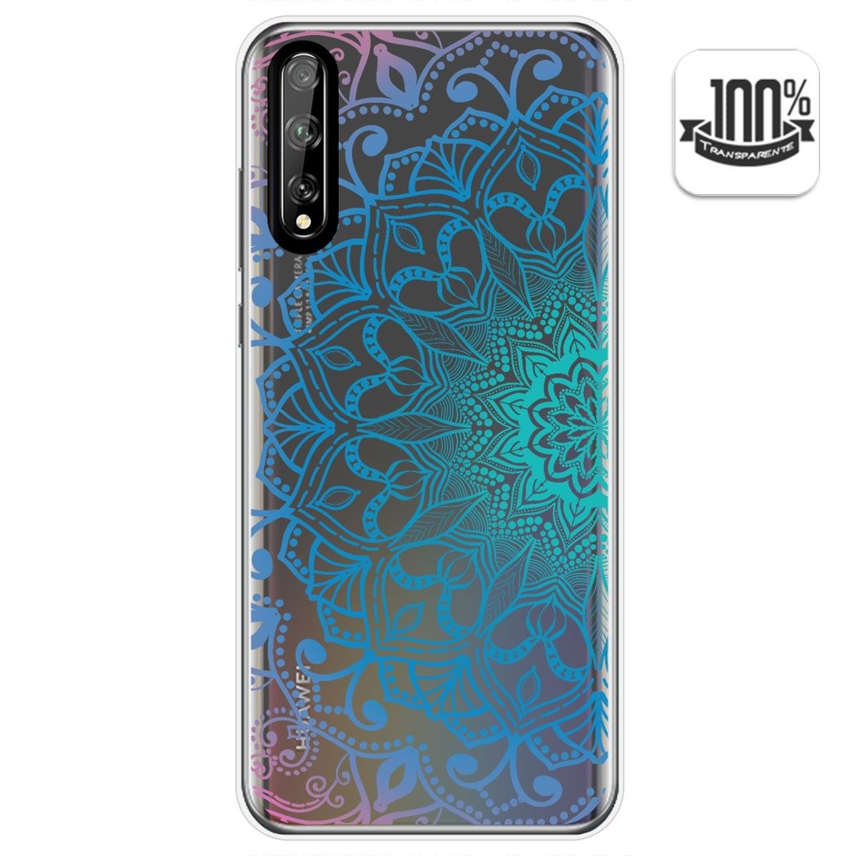 Funda Gel Transparente para Huawei P Smart S / Y8p diseño Mandala Dibujos