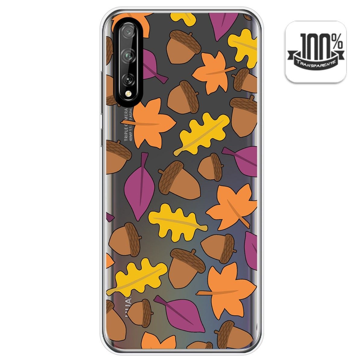 Funda Gel Transparente para Huawei P Smart S / Y8p diseño Otoño Dibujos