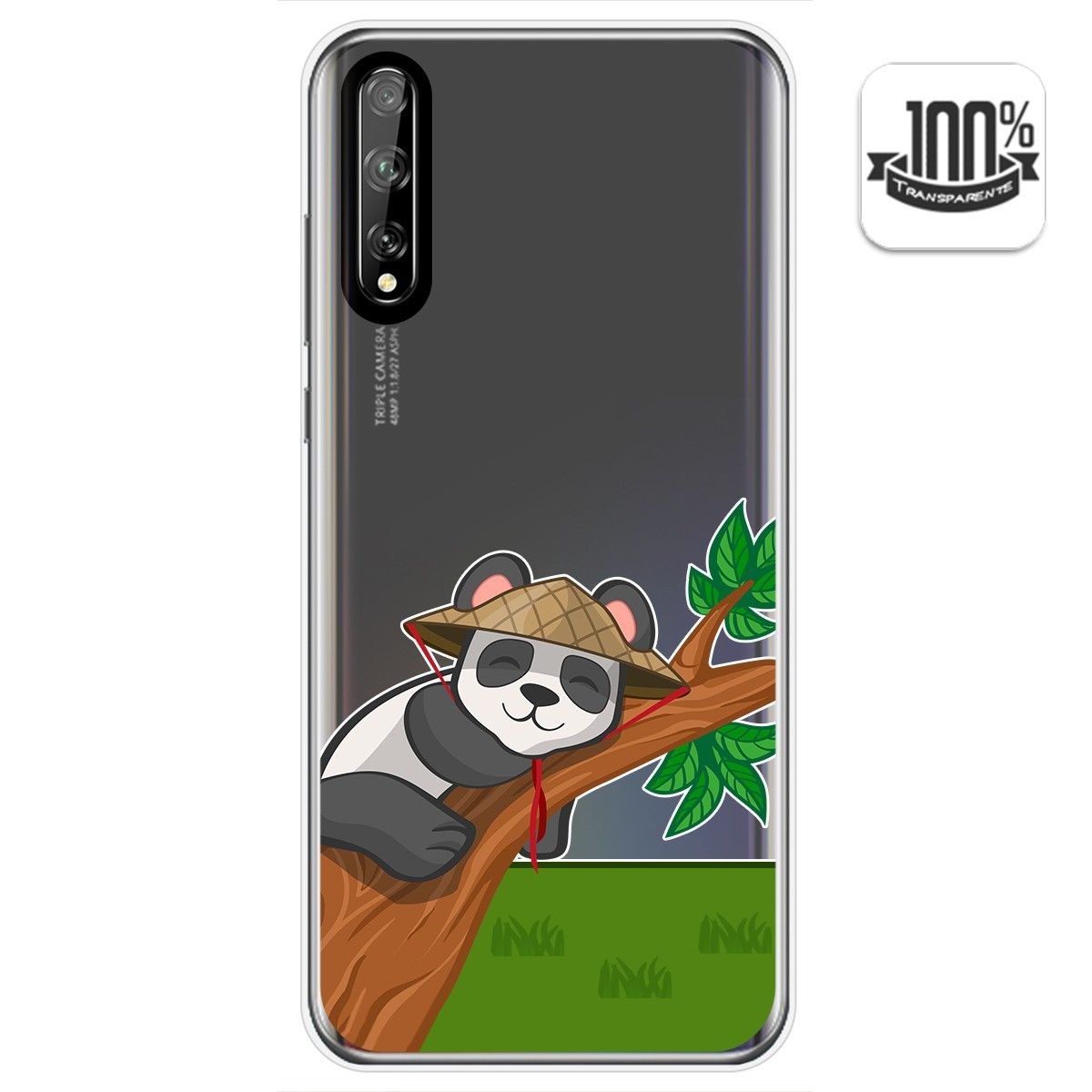 Funda Gel Transparente para Huawei P Smart S / Y8p diseño Panda Dibujos