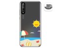 Funda Gel Transparente para Huawei P Smart S / Y8p diseño Playa Dibujos