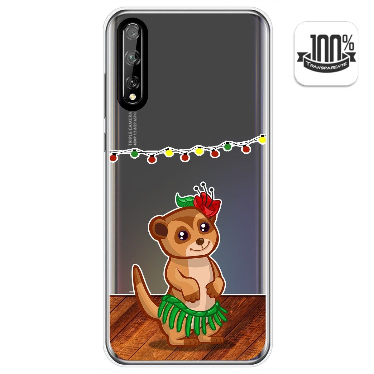 Funda Gel Transparente para Huawei P Smart S / Y8p diseño Suricata Dibujos
