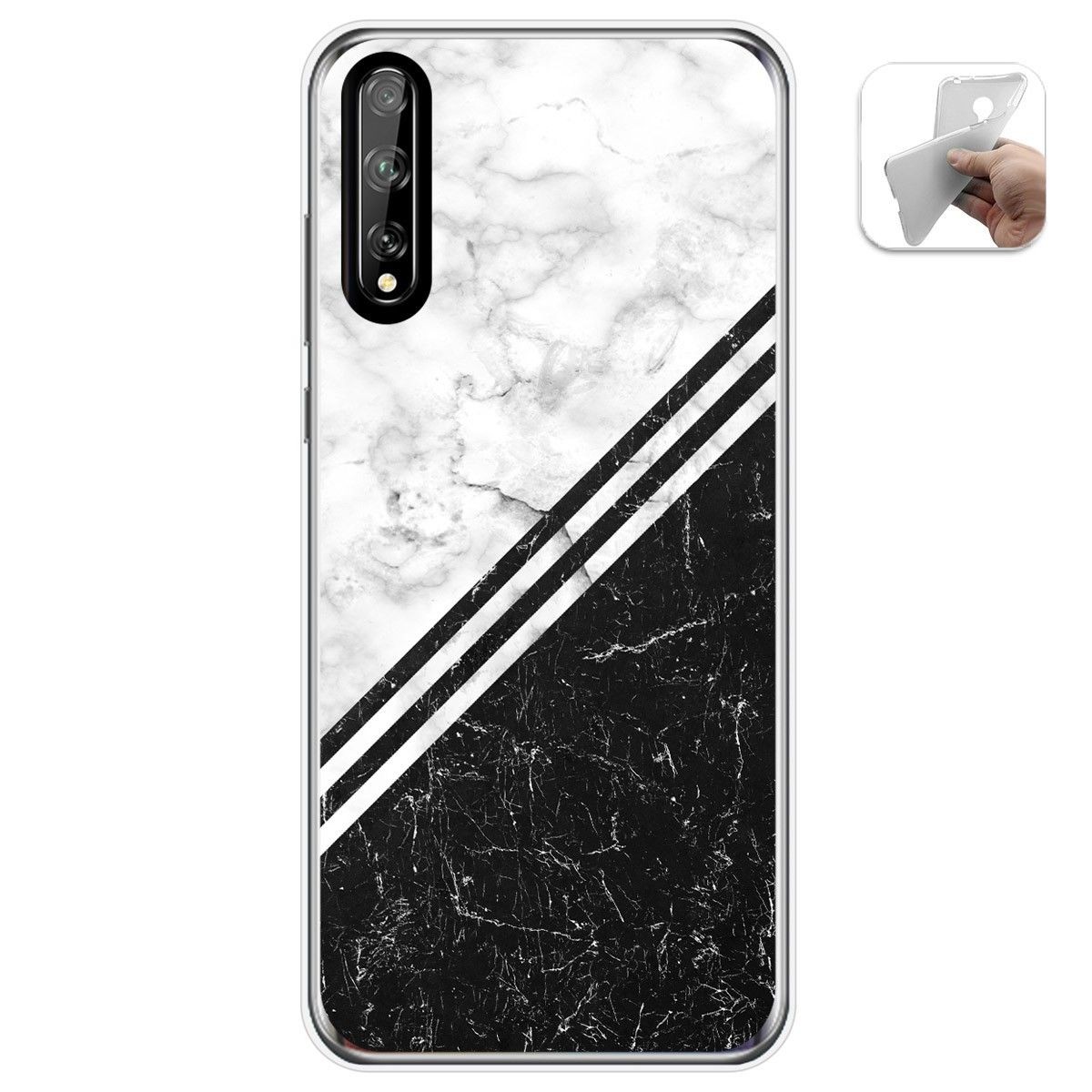 Funda Gel Tpu para Huawei P Smart S / Y8p diseño Mármol 01 Dibujos