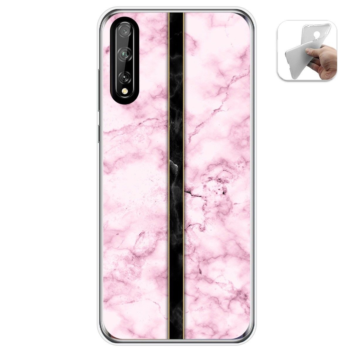 Funda Gel Tpu para Huawei P Smart S / Y8p diseño Mármol 04 Dibujos