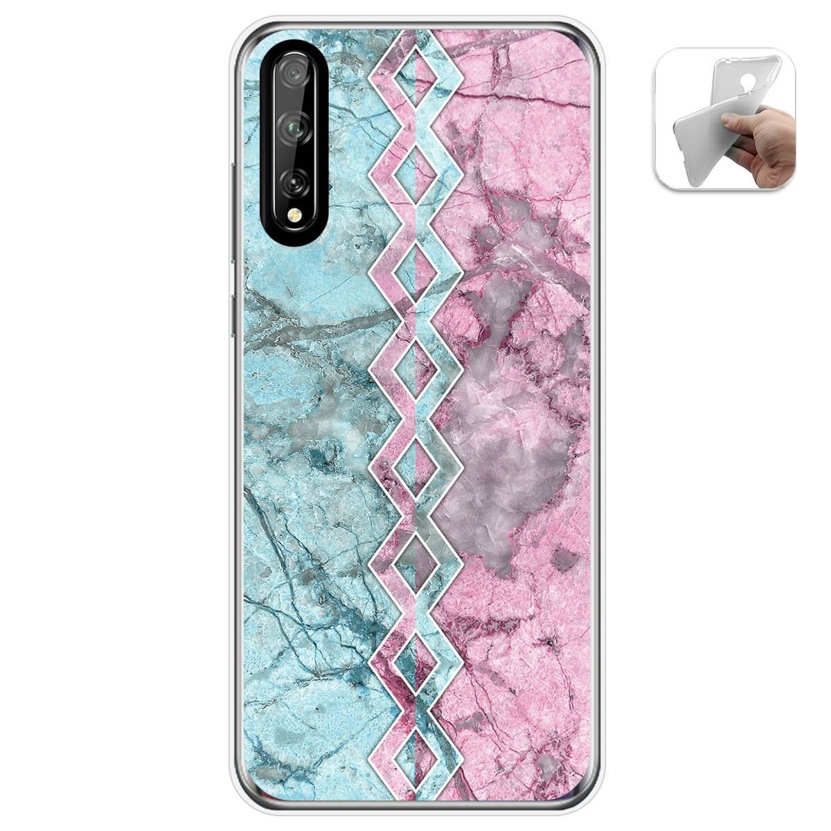 Funda Gel Tpu para Huawei P Smart S / Y8p diseño Mármol 08 Dibujos