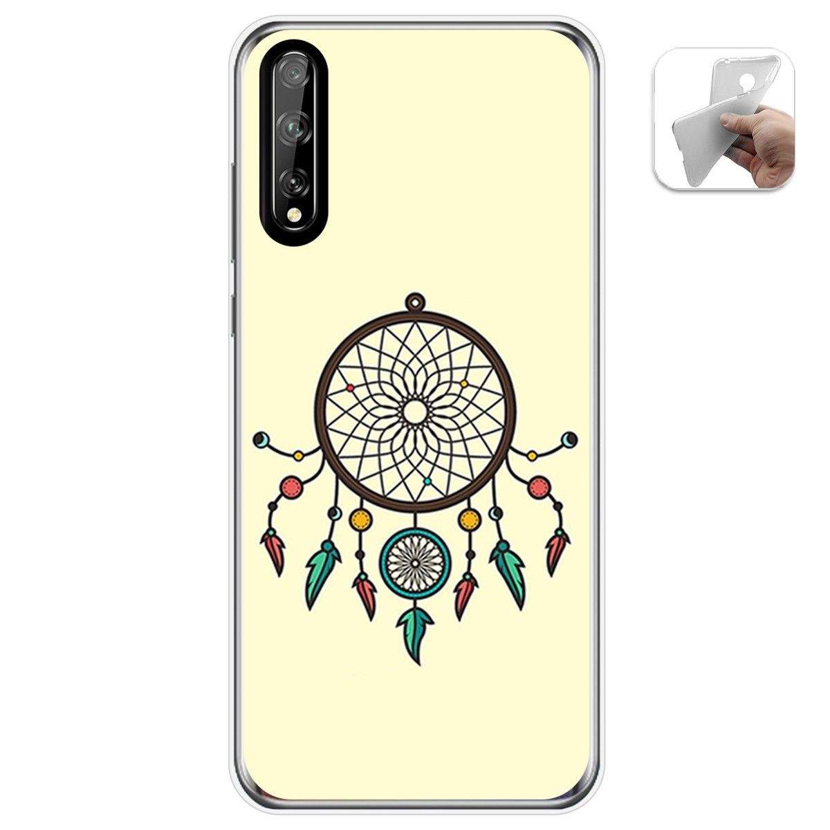 Funda Gel Tpu para Huawei P Smart S / Y8p diseño Atrapasueños Dibujos