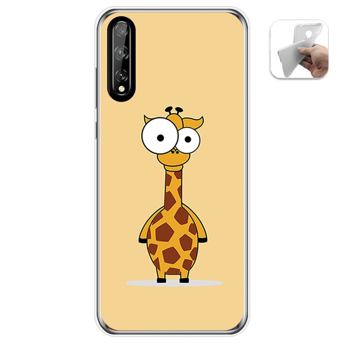 Funda Gel Tpu para Huawei P Smart S / Y8p diseño Jirafa Dibujos