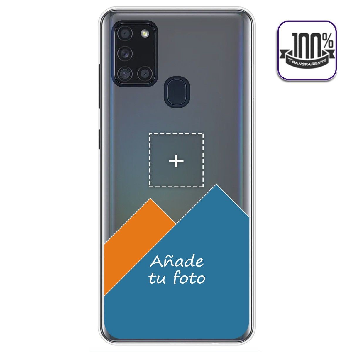 Personaliza tu Funda Gel Silicona Transparente con tu Fotografia para Samsung Galaxy A21s dibujo personalizada
