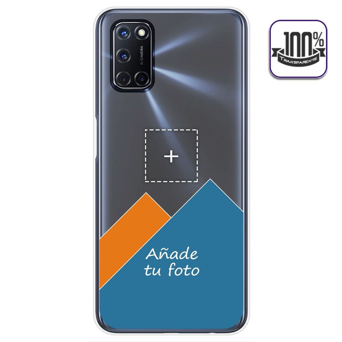 Personaliza tu Funda Gel Silicona Transparente con tu Fotografia para Oppo A52 / Oppo A72 dibujo personalizada