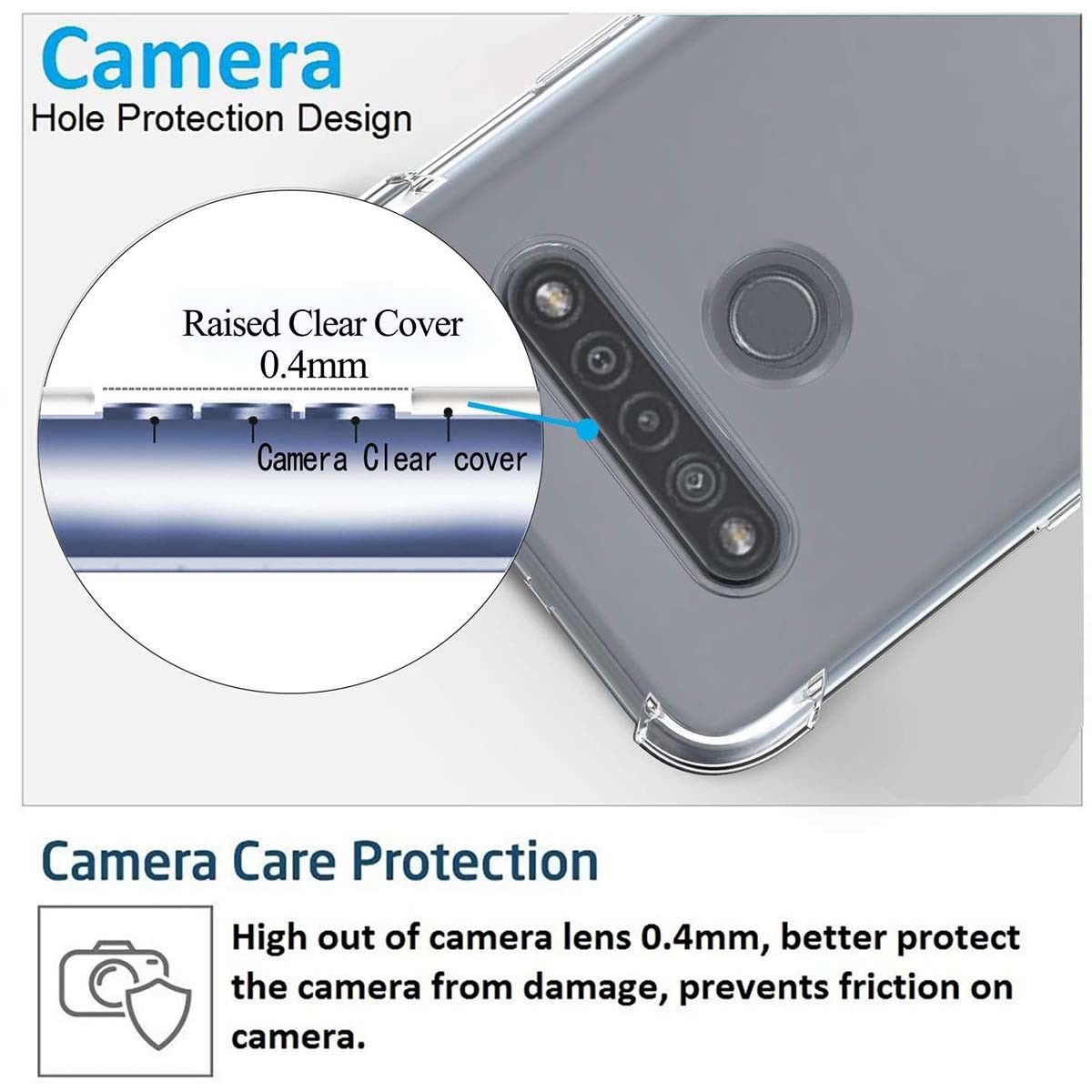 Funda Gel Tpu Anti-Shock Transparente para Lg K51s