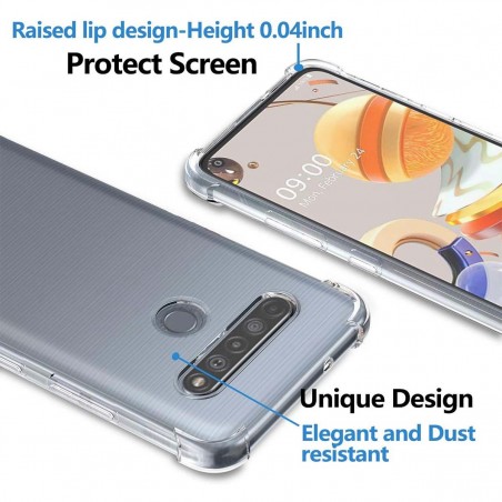 Funda Gel Tpu Anti-Shock Transparente para Lg K61