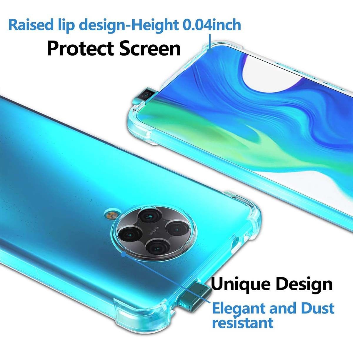 Funda Gel Tpu Anti-Shock Transparente para Xiaomi POCO F2 Pro