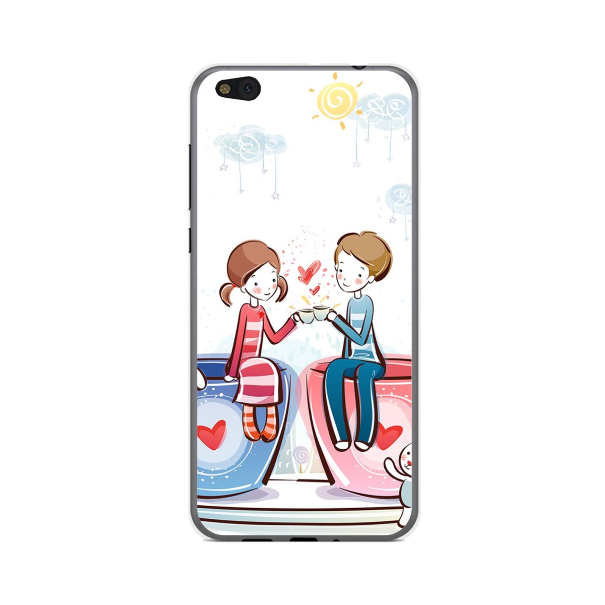 Funda Gel Tpu para Xiaomi Mi 5C Diseño Cafe Dibujos