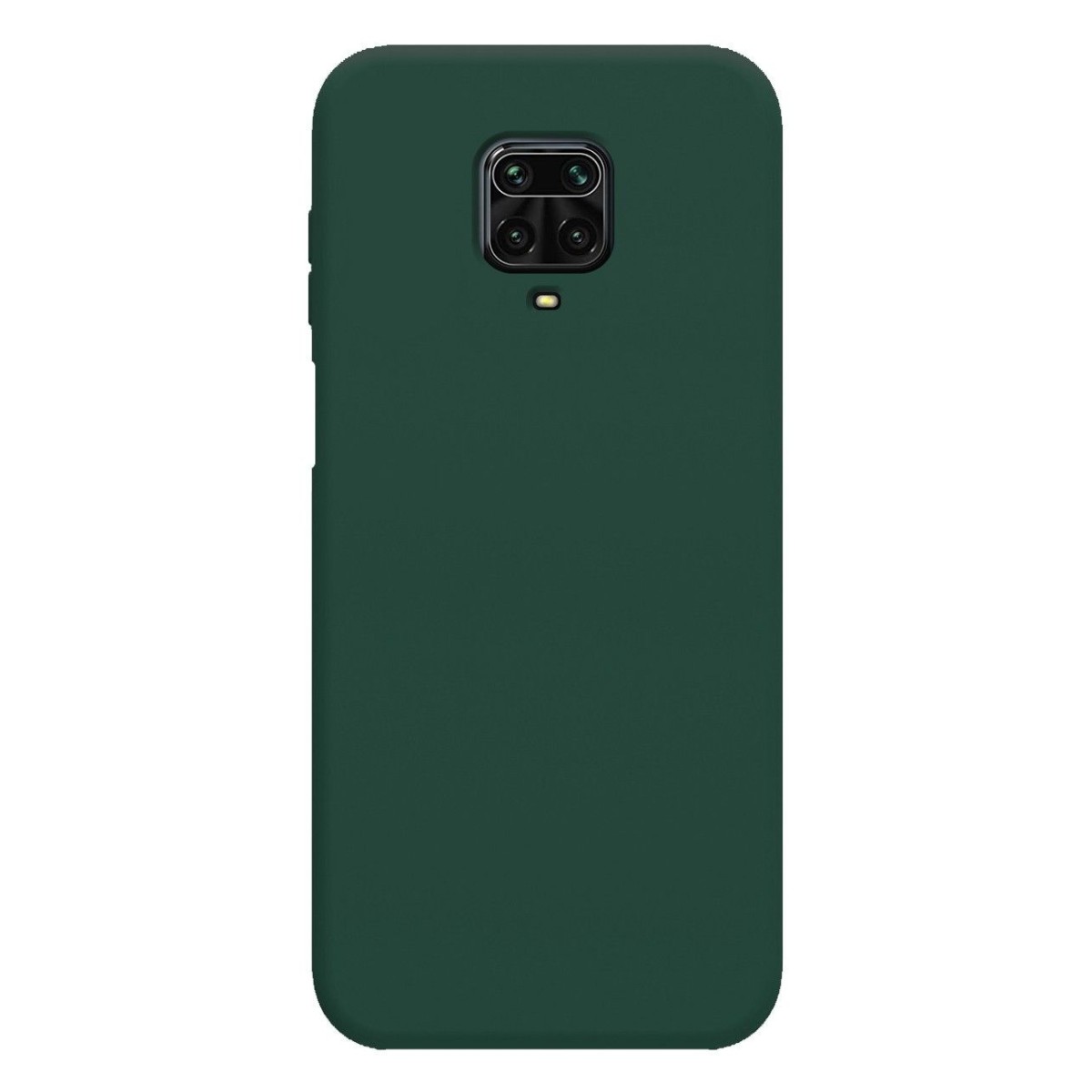 Funda Silicona Líquida Ultra Suave para Xiaomi Redmi Note 9S / Note 9 Pro color Verde Oscura