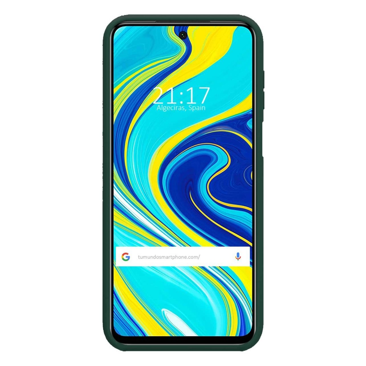 Funda Silicona Líquida Ultra Suave para Xiaomi Redmi Note 9S / Note 9 Pro color Verde Oscura