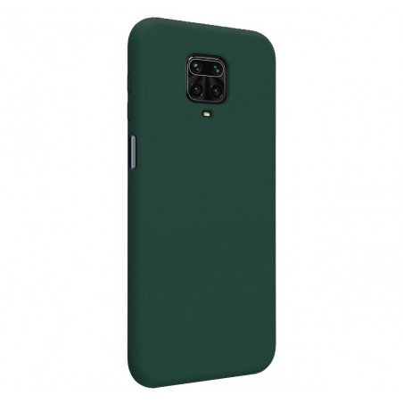 Funda Silicona Líquida Ultra Suave para Xiaomi Redmi Note 9S / Note 9 Pro color Verde Oscura