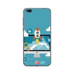 Funda Gel Tpu para Xiaomi Mi 5C Diseño Cohete Dibujos