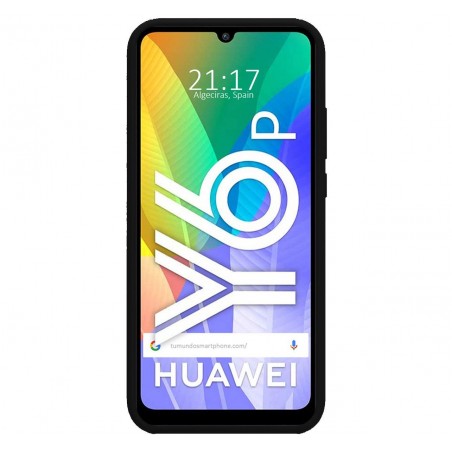 Funda Silicona Líquida Ultra Suave para Huawei Y6p color Negra