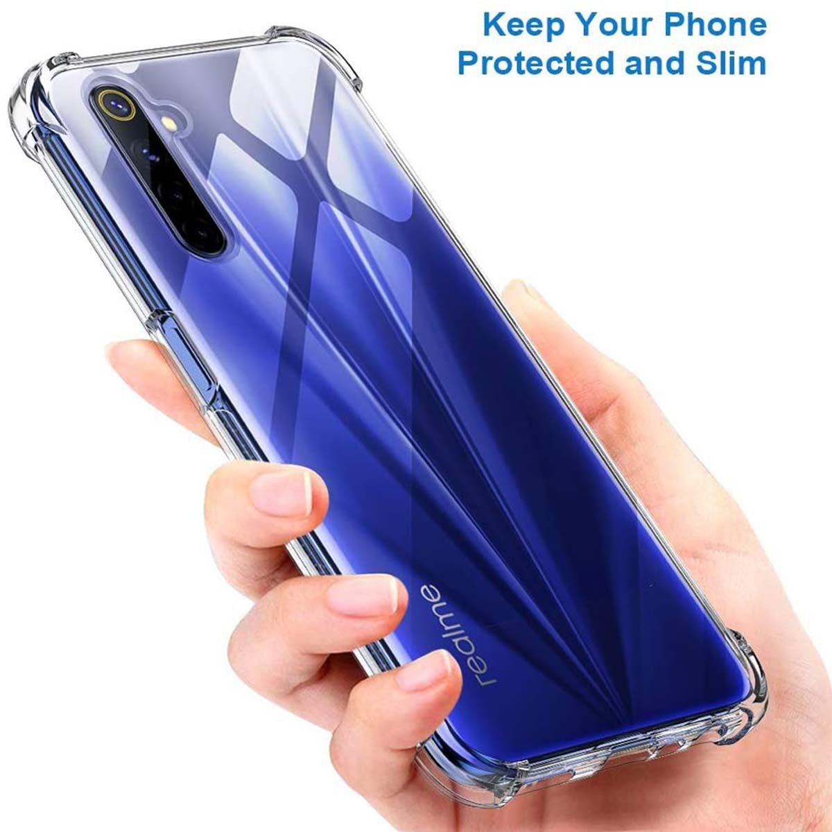 Funda Gel Tpu Anti-Shock Transparente para Realme 6