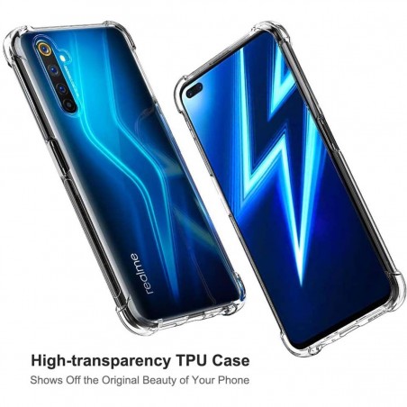 Funda Gel Tpu Anti-Shock Transparente para Realme 6 Pro