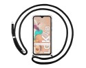 Funda Colgante Transparente para Lg K41s con Cordon Negro