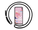 Funda Colgante Transparente para Lg K51s con Cordon Negro