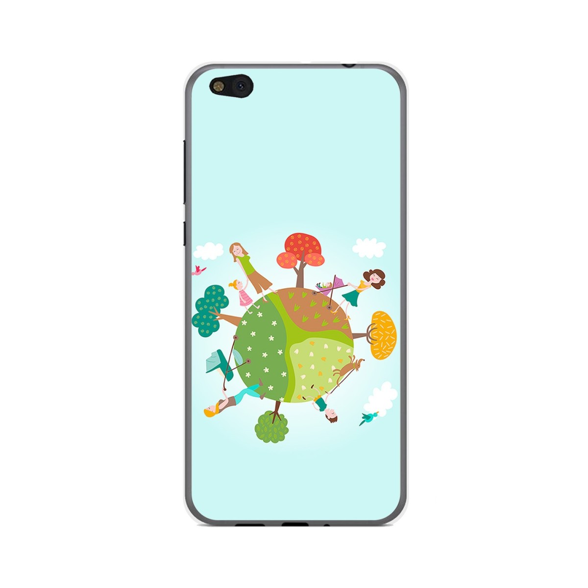 Funda Gel Tpu para Xiaomi Mi 5C Diseño Familia Dibujos