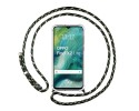 Funda Colgante Transparente para Oppo Find X2 Lite con Cordon Verde / Dorado