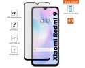 Protector Cristal Templado Completo 5D Full Glue Negro para Xiaomi Redmi 9A / 9AT
