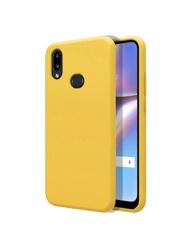 Funda Silicona Líquida Ultra Suave para Samsung Galaxy A10s color Amarilla
